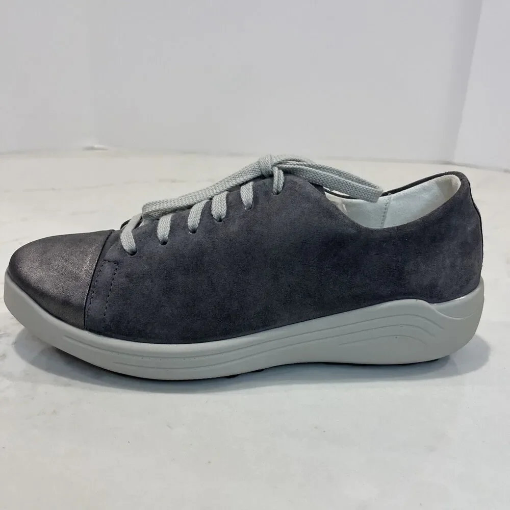 Romika NEW Sina Gray Suede‎ Comfort Cap Toe Casual Sneakers Shoes EU 37 6-6.5